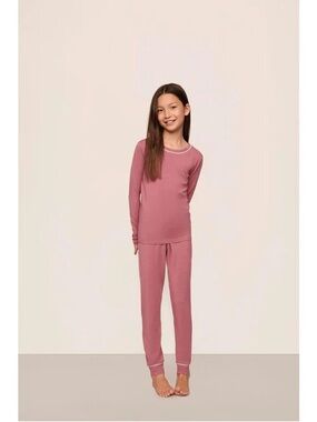 Eberjay Kids TENCEL™ Modal Unisex Long PJ Set, pink